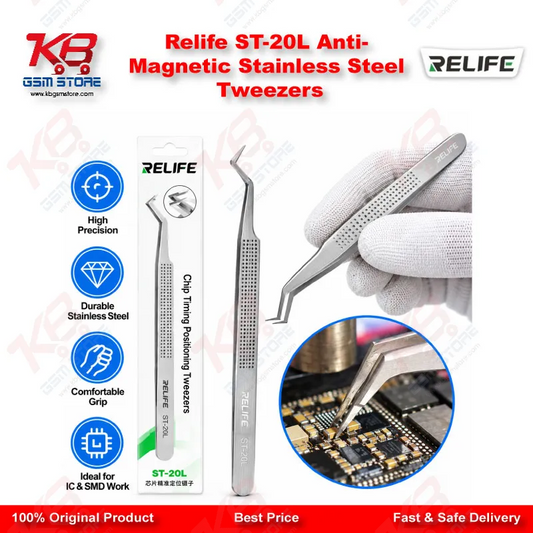 Relife ST-20L Anti-Magnetic Stainless Steel Tweezers