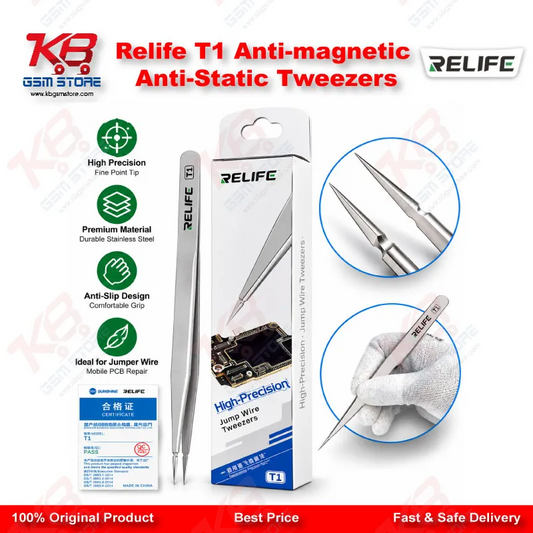 Relife T1 Anti-magnetic Anti-Static Tweezers