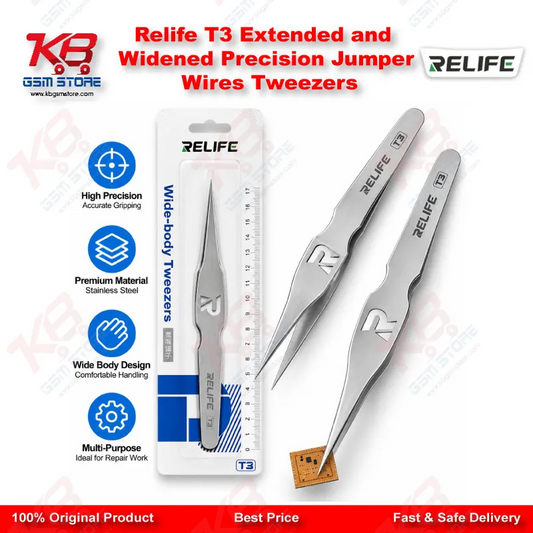 Relife T3 Extended and Widened Precision Jumper Wires Tweezers