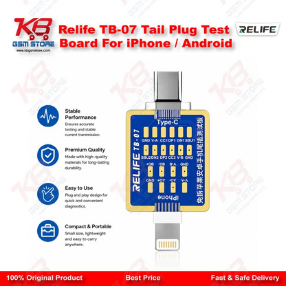 Relife TB-07 Tail Plug Test Board For iPhone  Android