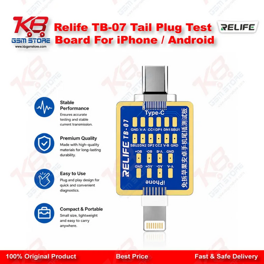 Relife TB-07 Tail Plug Test Board For iPhone  Android