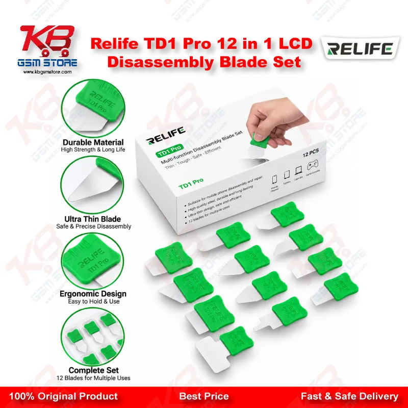 Relife TD1 Pro 12 in 1 LCD Disassembly Blade Set