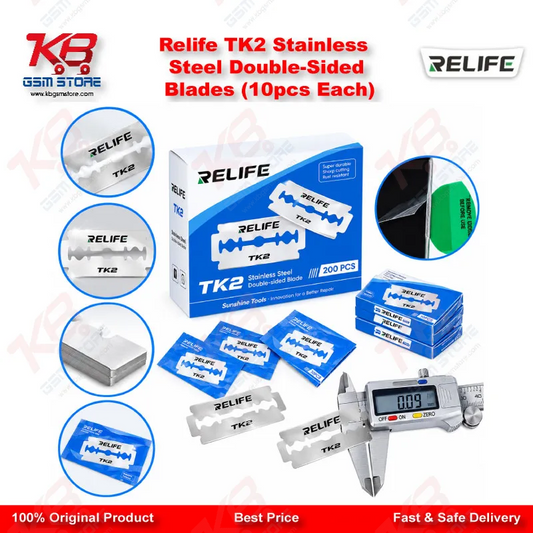 Relife TK2 Stainless Steel Double-Sided Blades (10pcs Each)