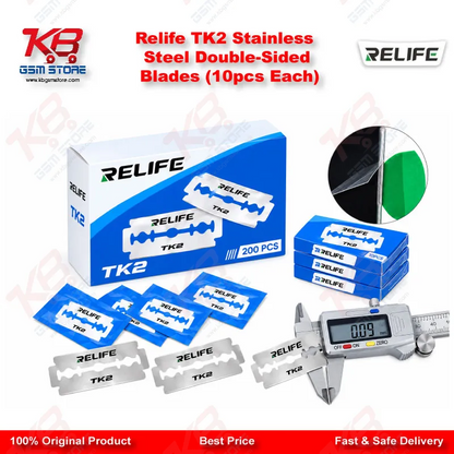 Relife TK2 Stainless Steel Double-Sided Blades (10pcs Each)