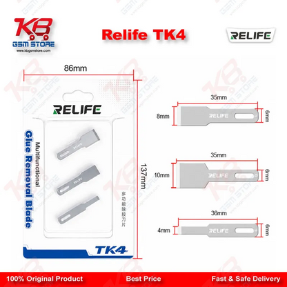 RELIFE TK4 Multifunctional Glue Removal Blade 3-in-1 Set