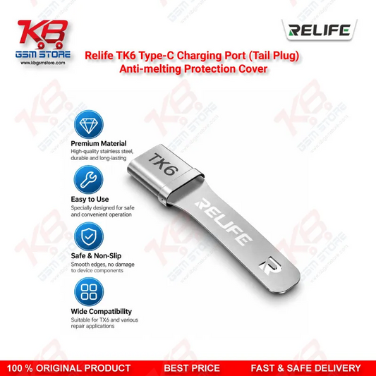 Relife TK6 Type-C Charging Port (Tail Plug) Anti-melting Protection Cover for Hot Air Rework