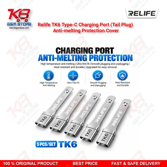 Relife TK6 Type-C Charging Port (Tail Plug) Anti-melting Protection Cover for Hot Air Rework