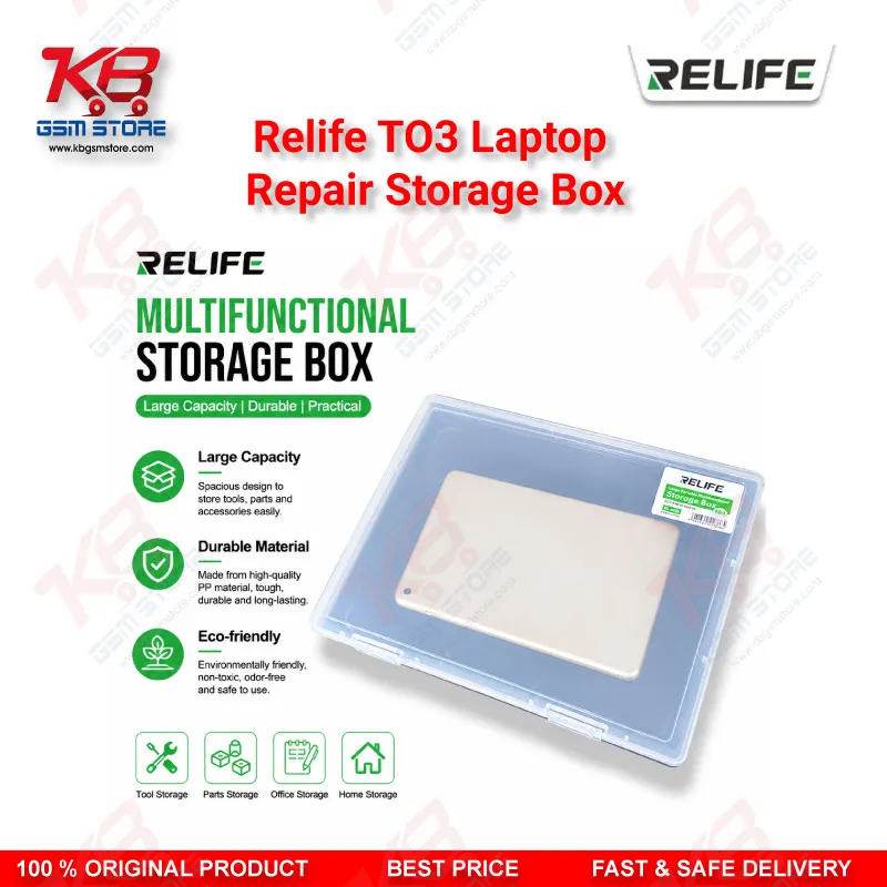 RELIFE TO3 13-Inch Laptop Repair Storage Box – Anti-Collision Component Organizer