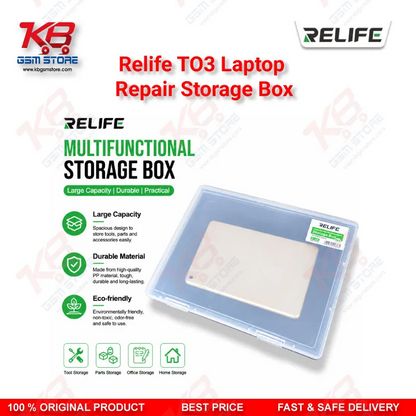 RELIFE TO3 13-Inch Laptop Repair Storage Box – Anti-Collision Component Organizer