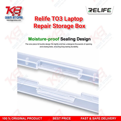 RELIFE TO3 13-Inch Laptop Repair Storage Box – Anti-Collision Component Organizer