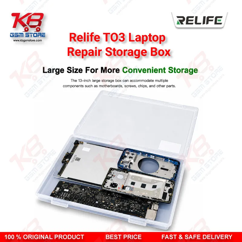 RELIFE TO3 13-Inch Laptop Repair Storage Box – Anti-Collision Component Organizer
