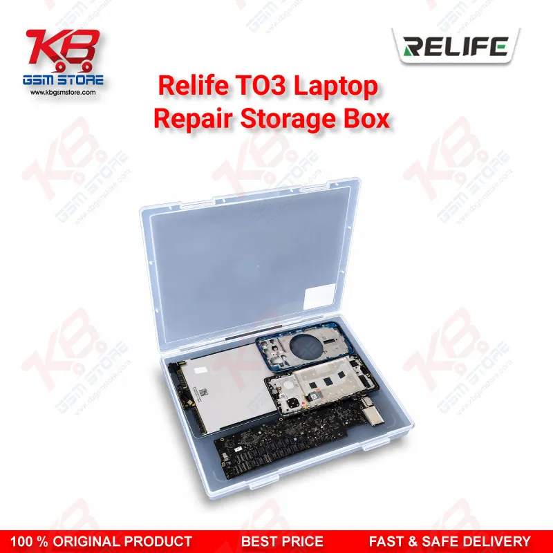 RELIFE TO3 13-Inch Laptop Repair Storage Box – Anti-Collision Component Organizer