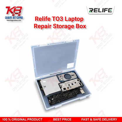 RELIFE TO3 13-Inch Laptop Repair Storage Box – Anti-Collision Component Organizer