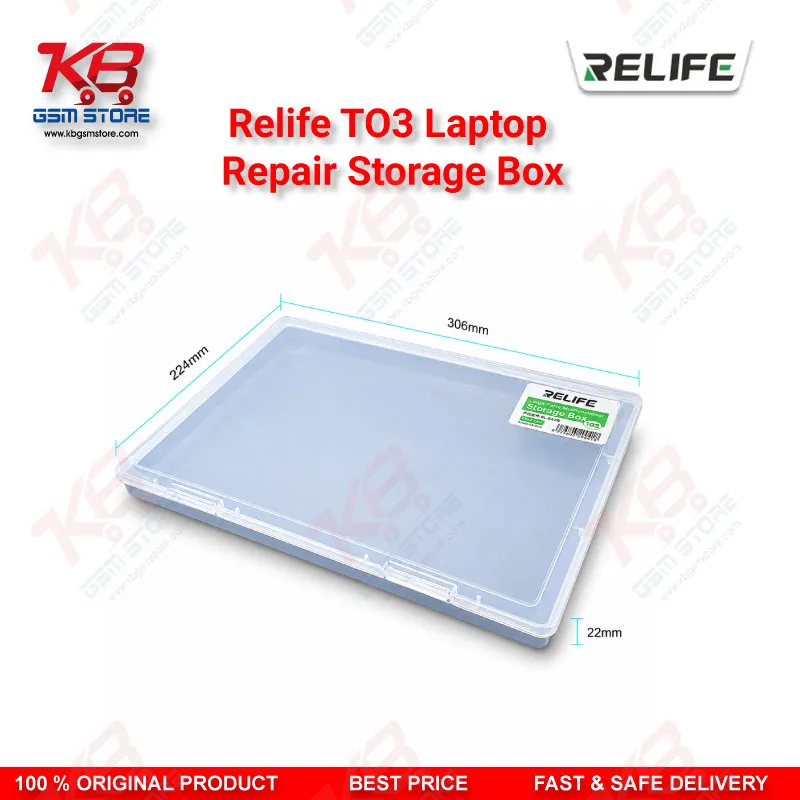 RELIFE TO3 13-Inch Laptop Repair Storage Box – Anti-Collision Component Organizer