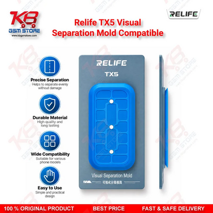 RELIFE TX5 Visual Separation Mold – Aluminum Alloy Screen Separator for iPhone 12-17 & Android Displays