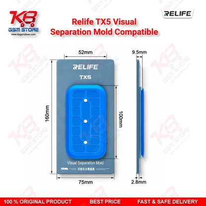 RELIFE TX5 Visual Separation Mold – Aluminum Alloy Screen Separator for iPhone 12-17 & Android Displays