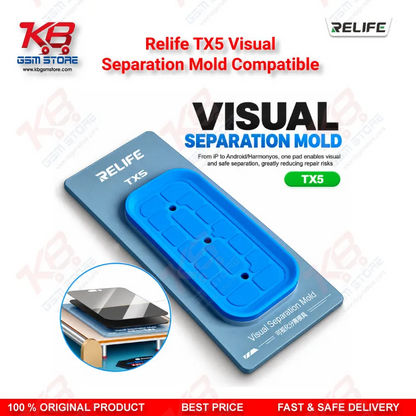 RELIFE TX5 Visual Separation Mold – Aluminum Alloy Screen Separator for iPhone 12-17 & Android Displays