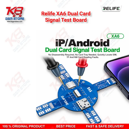 Relife XA6 Dual Card Signal Test Board for Dual-SIM iPhone and Android No Service Repair
