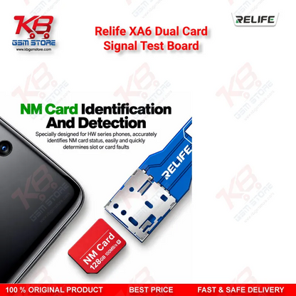 Relife XA6 Dual Card Signal Test Board for Dual-SIM iPhone and Android No Service Repair
