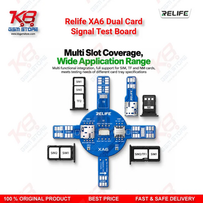 Relife XA6 Dual Card Signal Test Board for Dual-SIM iPhone and Android No Service Repair