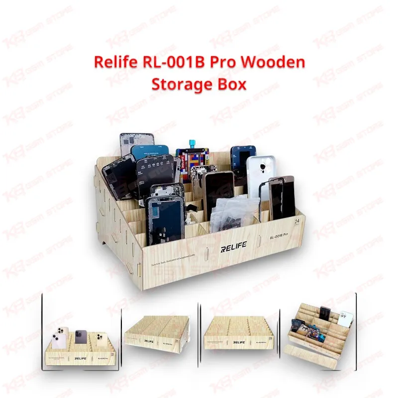 Relife RL-001B Pro Wooden Storage Box