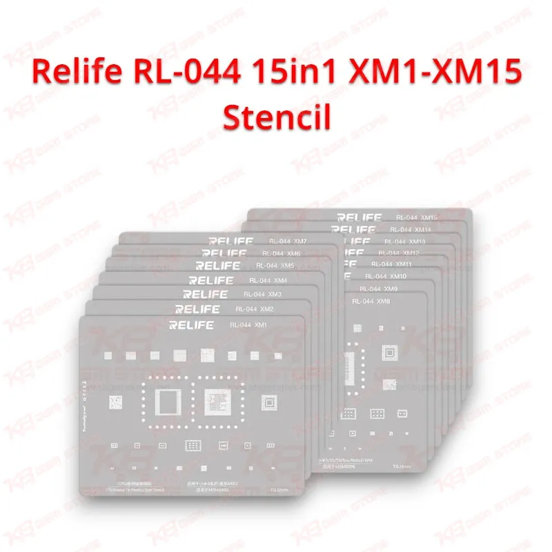 Relife RL-044 15in1 XM1-XM15 Stencil
