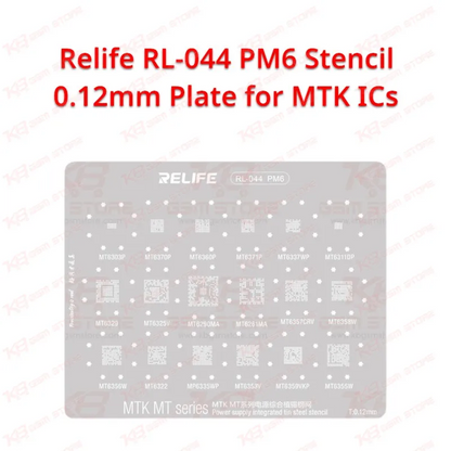 Relife RL-044 PM6 Stencil 0.12mm Plate for MTK ICs