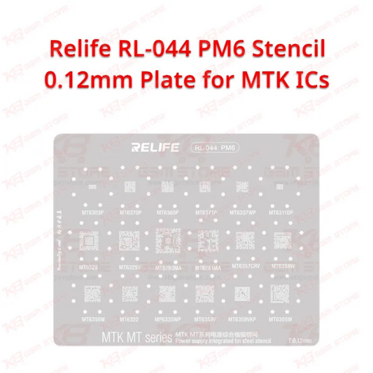 Relife RL-044 PM6 Stencil 0.12mm Plate for MTK ICs