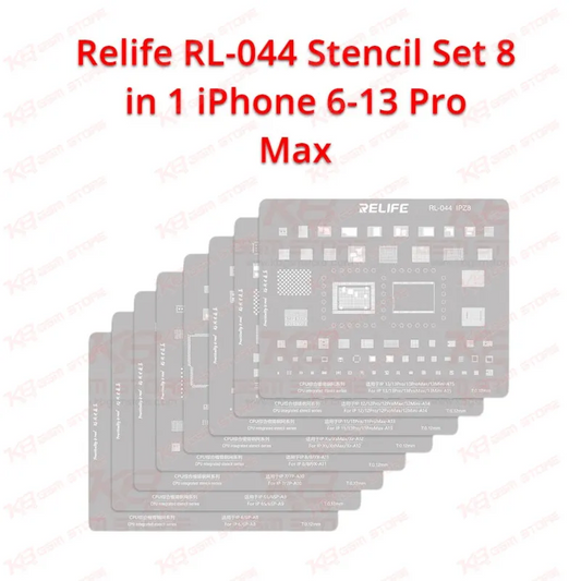 Relife RL-044 Stencil Set 8 in 1 iPhone 6-13 Pro Max