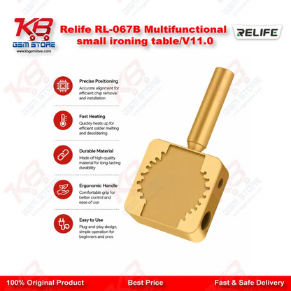 RELIFE RL-067B V11.0 Multifunctional Small Ironing Table – Chip Preheating Tool for 936/210/T12 Stations
