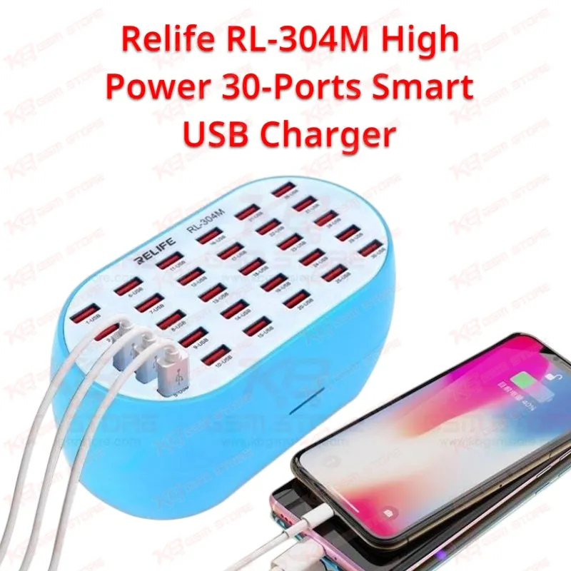 Relife RL-304M High Power 30-Ports Smart USB Charger