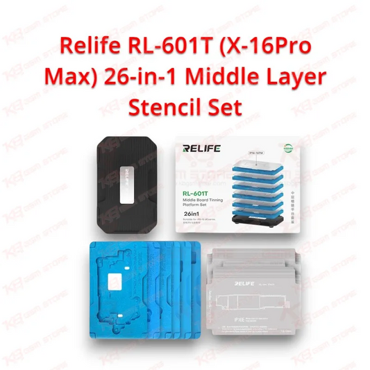 Relife RL-601T (X-16Pro Max) 26-in-1 Middle Layer Stencil Set