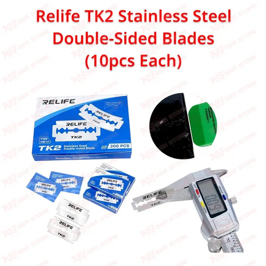 Relife TK2 Stainless Steel Double-Sided Blades (10pcs Each)