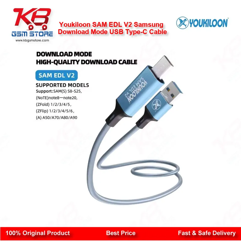 YOUKILOON SAM EDL V2 Cable – Samsung USB Type-C Download Mode Cable