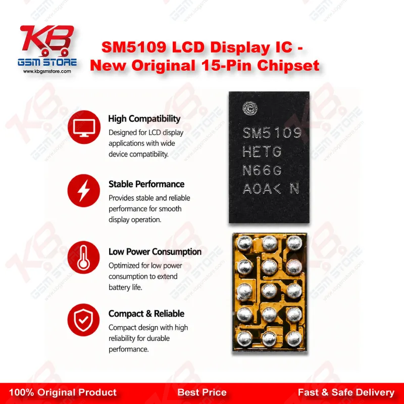 SM5109 LCD Display IC – New Original 15-Pin Chipset