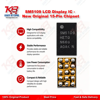 SM5109 LCD Display IC – New Original 15-Pin Chipset