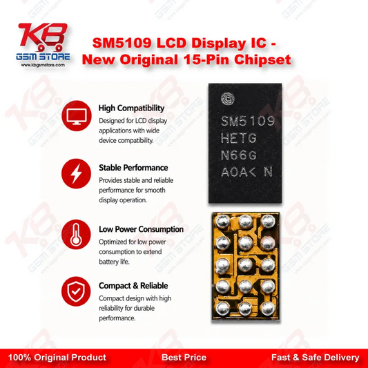 SM5109 LCD Display IC – New Original 15-Pin Chipset