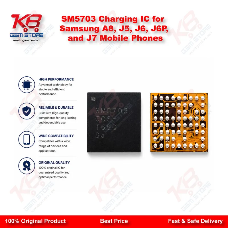SM5703 Charging IC for Samsung A8, J5, J6, J6P, and J7 Mobile Phones