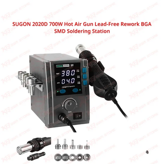 SUGON 2020D 700W Hot Air Gun Lead-Free Rework BGA SMD Soldering Station