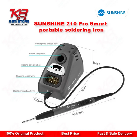 Sunshine 210 Pro Smart Portable Soldering Iron – 110W LED Temperature Control Station