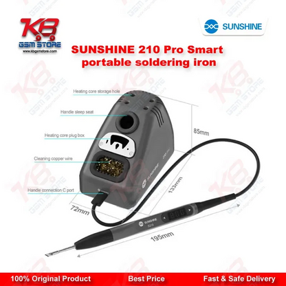 Sunshine 210 Pro Smart Portable Soldering Iron – 110W LED Temperature Control Station