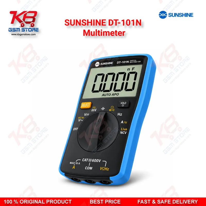 SUNSHINE DT-101N Multimeter – Auto-Range True RMS Digital Multimeter for Mobile Phone Repair Diagnostics