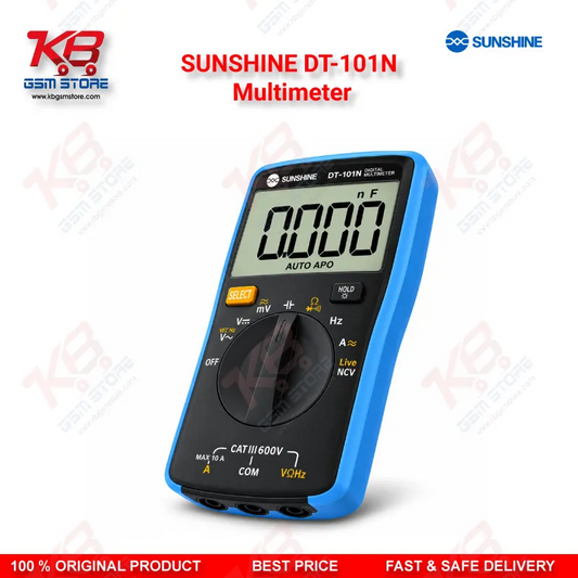 SUNSHINE DT-101N Multimeter – Auto-Range True RMS Digital Multimeter for Mobile Phone Repair Diagnostics