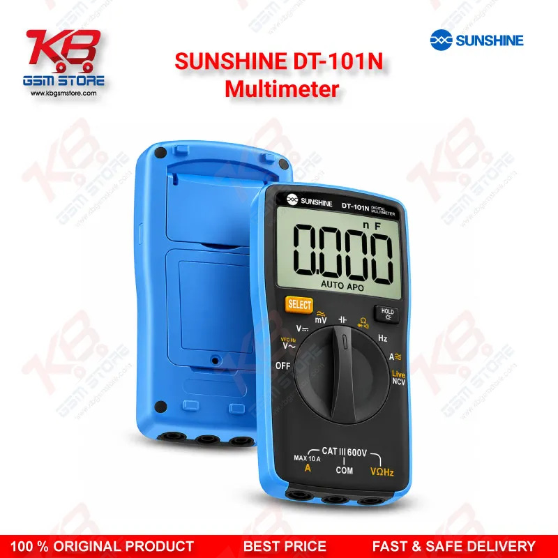 SUNSHINE DT-101N Multimeter – Auto-Range True RMS Digital Multimeter for Mobile Phone Repair Diagnostics