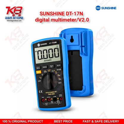 SUNSHINE DT-17N digital multimeter/V2.0 – Auto-Ranging Digital Multimeter with NCV, Temperature Test & Backlit Display for Mobile Repair Technicians