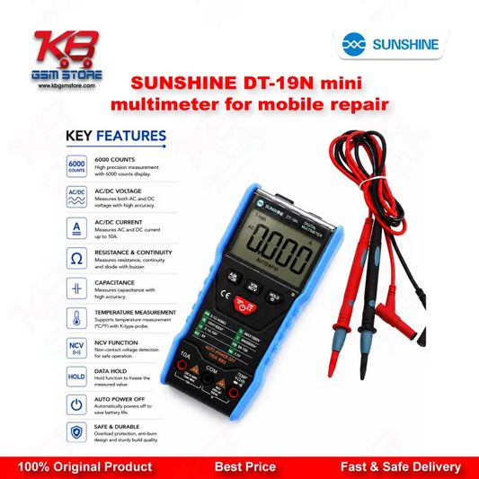 SUNSHINE DT-19N Mini Digital Multimeter for Mobile Repair