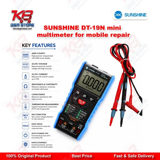 SUNSHINE DT-19N Mini Digital Multimeter for Mobile Repair