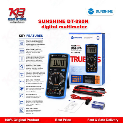 SUNSHINE DT-890N Auto Digital Multimeter with True RMS – Mobile Repair Diagnostic Tool