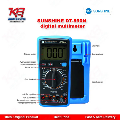 SUNSHINE DT-890N Auto Digital Multimeter with True RMS – Mobile Repair Diagnostic Tool