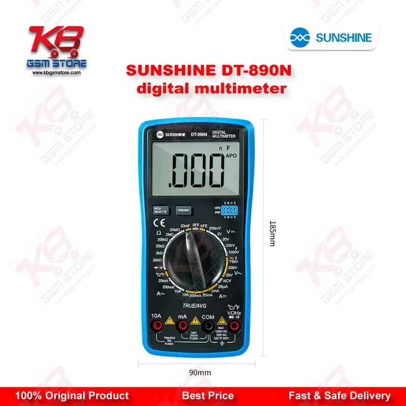 SUNSHINE DT-890N Auto Digital Multimeter with True RMS – Mobile Repair Diagnostic Tool